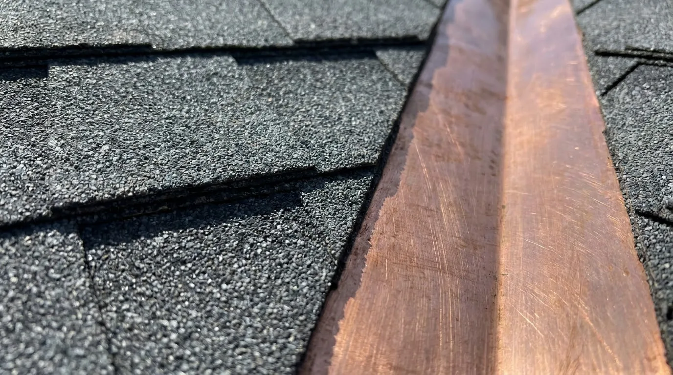 Close-up of a roofing estimate worksheet with measurements and per-square rates.